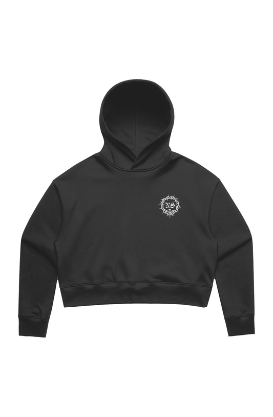 No Saints Cropped Hoodie