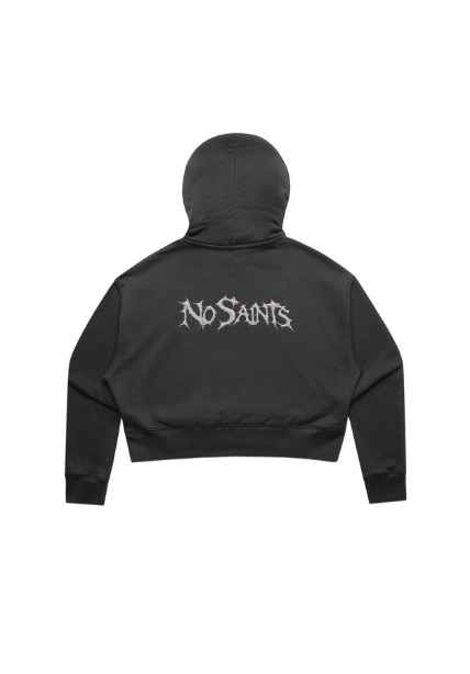 No Saints "WEB-BOUND"Cropped Hoodie